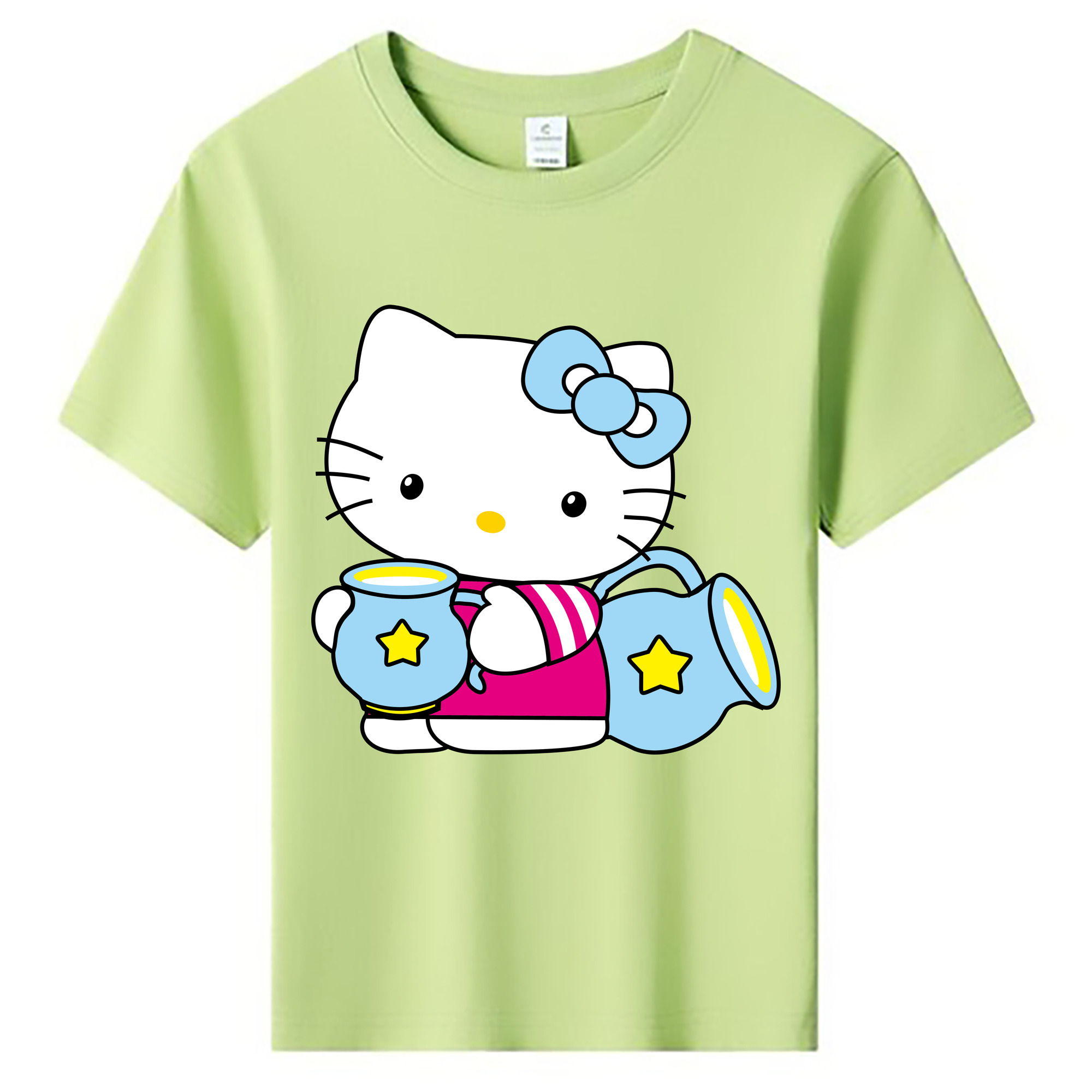（画像用） Hello Kitty ハローキティ 綿100％キッズTシャツ（フロントプリント）